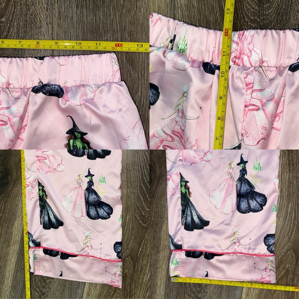 SHESHOW Wicked Print Pink Satin Pajama Set Women’s 💗Size M💚 LIKE NEW! - Picture 15 of 15